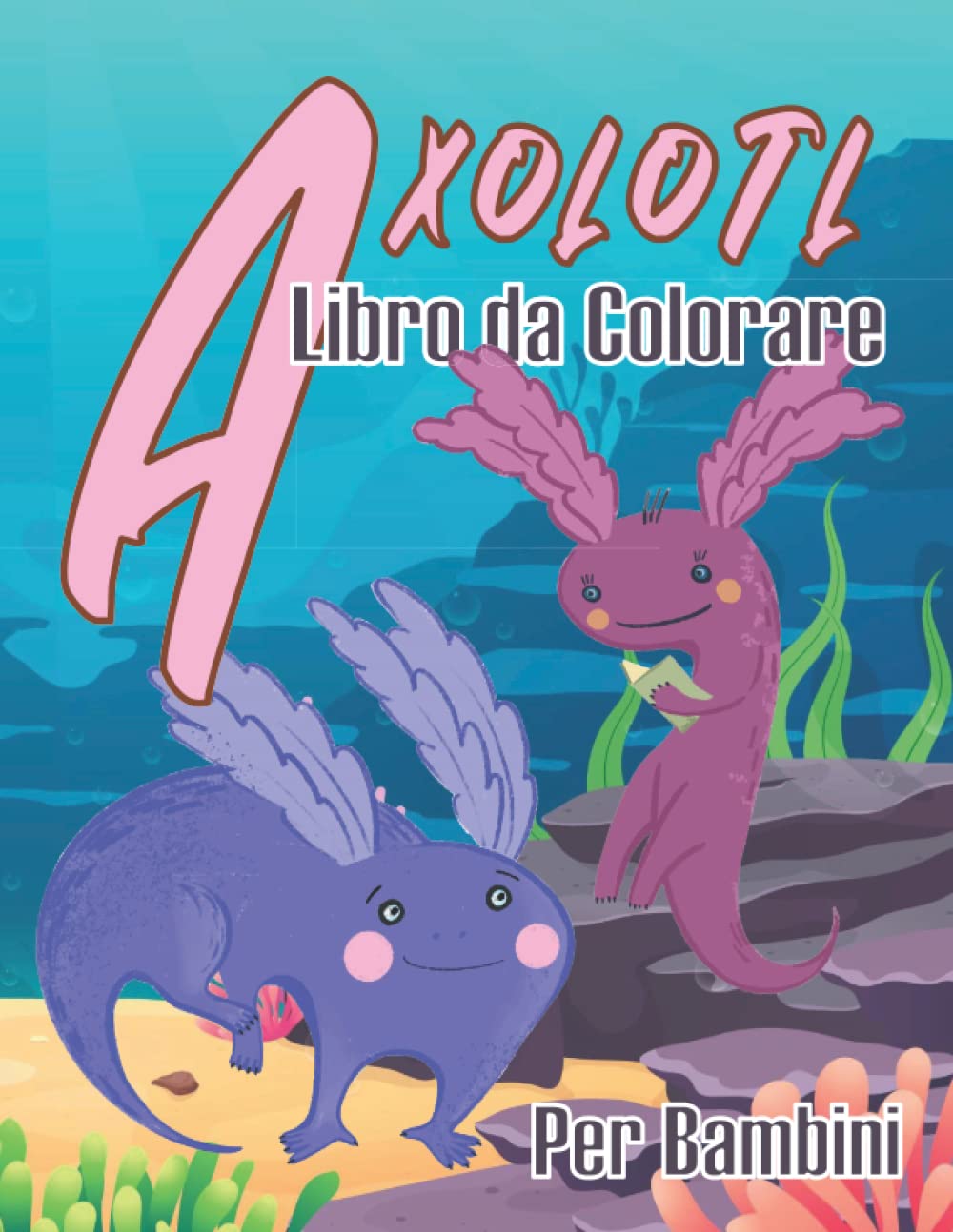 AJIUZI Axolotl Zaino per ragazze e ragazzi, borsa a tema Axolotl da 40