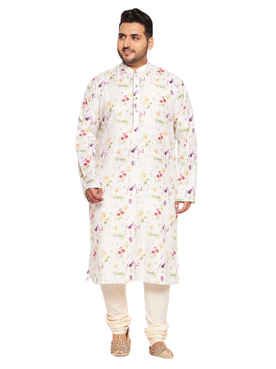 vastramay plus Men's Cotton Blend Kurta Pyjama Set-picture-35