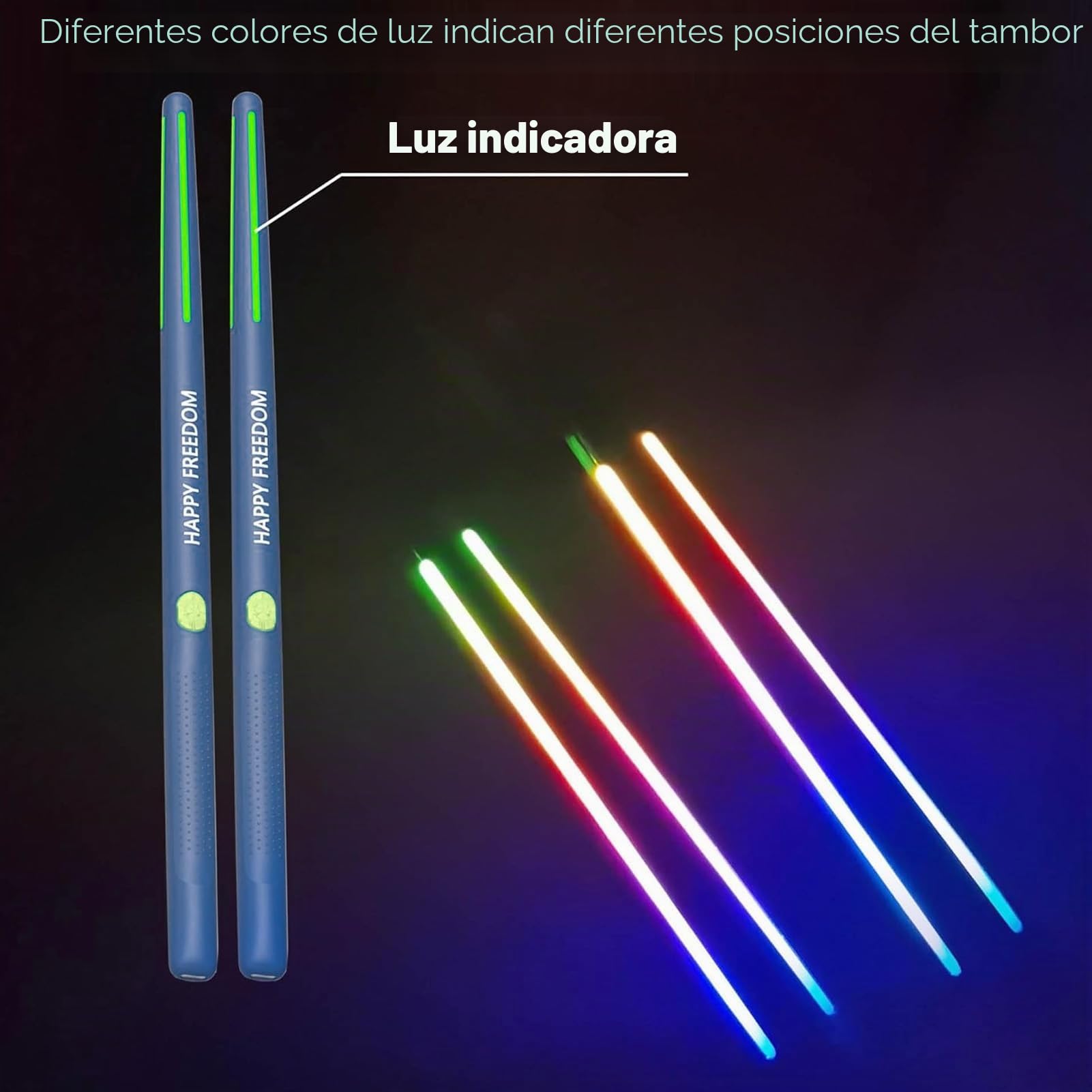Batería Eléctrica de Aire, Batería Virtual, Detección de Movimiento 3D, 8 Sonidos Bluetooth Batería Portátil Invisible RGB con Baquetas, para Adultos, Accesorios de Percusión