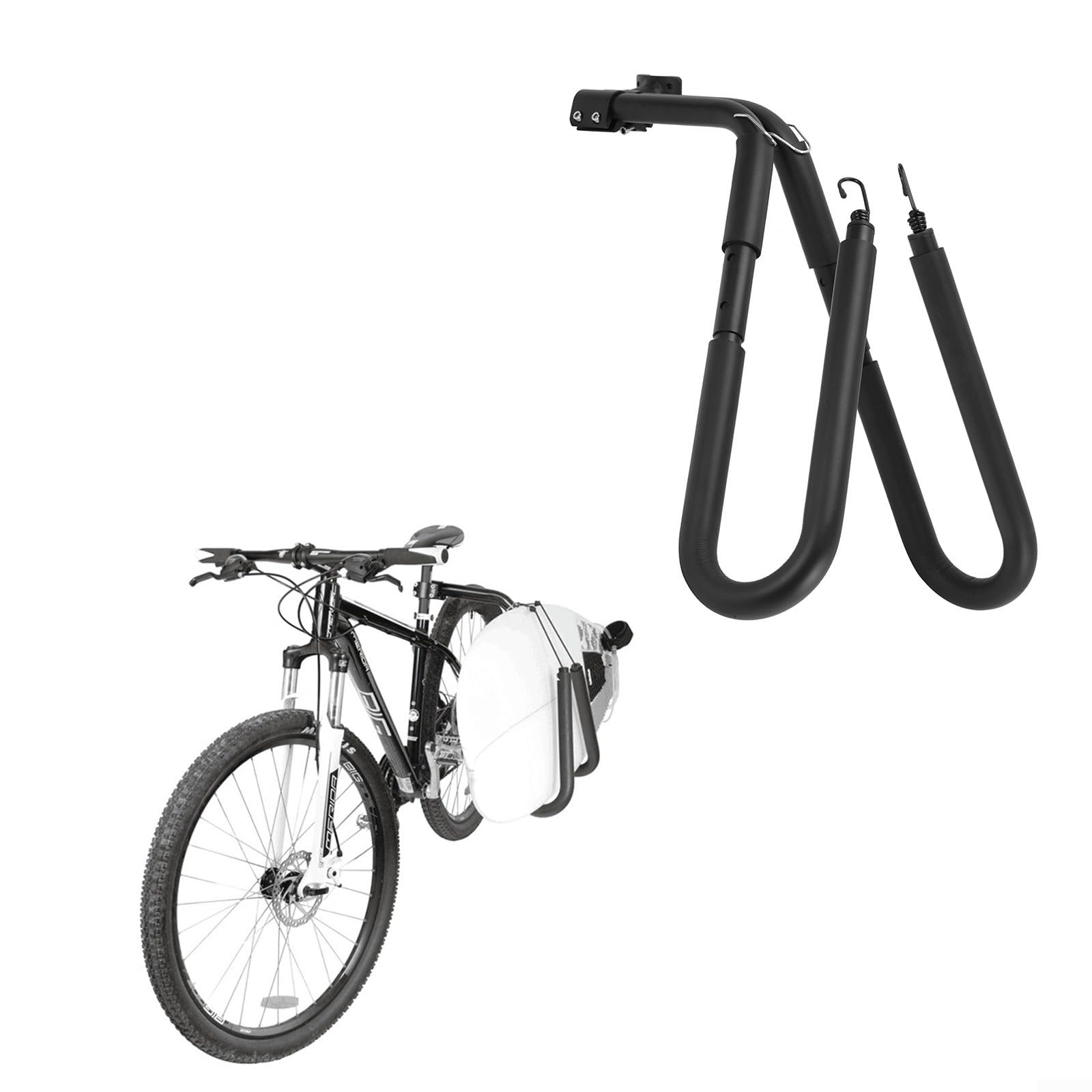Planche de surf en aluminium, porte-vélos, shortboards, snowboards, montage facile, capacité de 20 kg (noir)