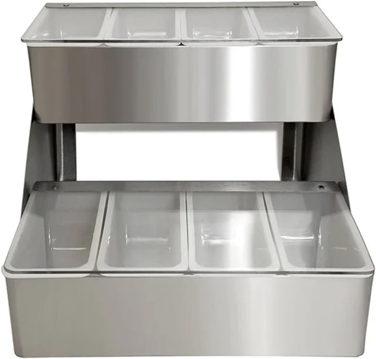 BARCONIC® Stainless Steel Double Decker Condiment Holder - 8 Pint