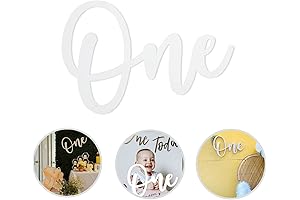 One Wooden Letters for First Birthday Decorations