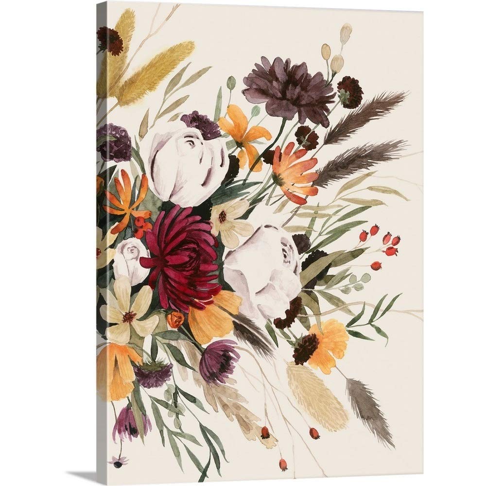 Equinox Bouquet II Canvas Wall Art Print, Floral Artwork