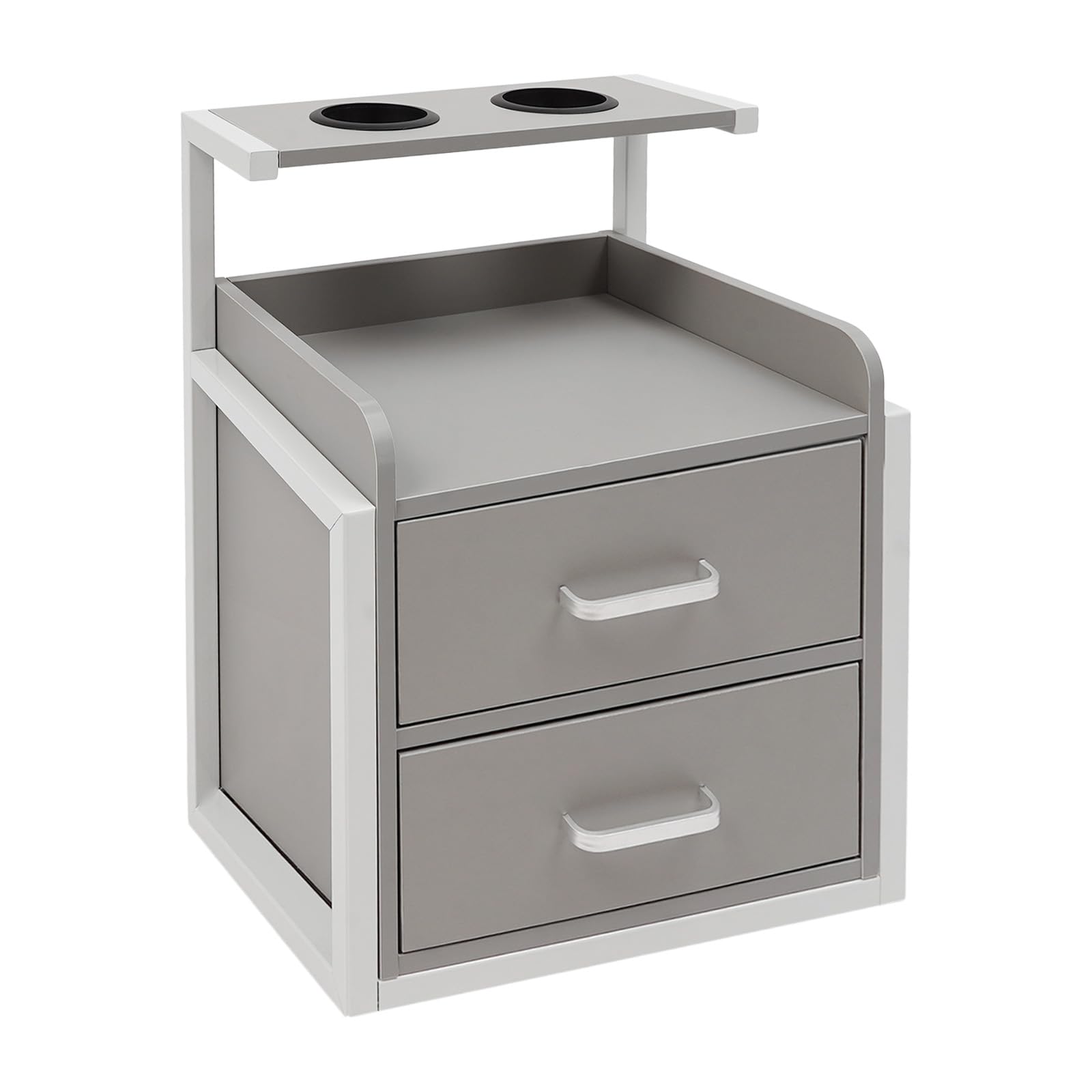 Armoire murale pour coiffeur 40 × 30 × 48 cm, armoire à outils avec 2 tiroirs, étagère ouverte, 1 étagère, rangement pour accessoires de coiffure, charge 30 kg, matériau : panneau composite et cadre