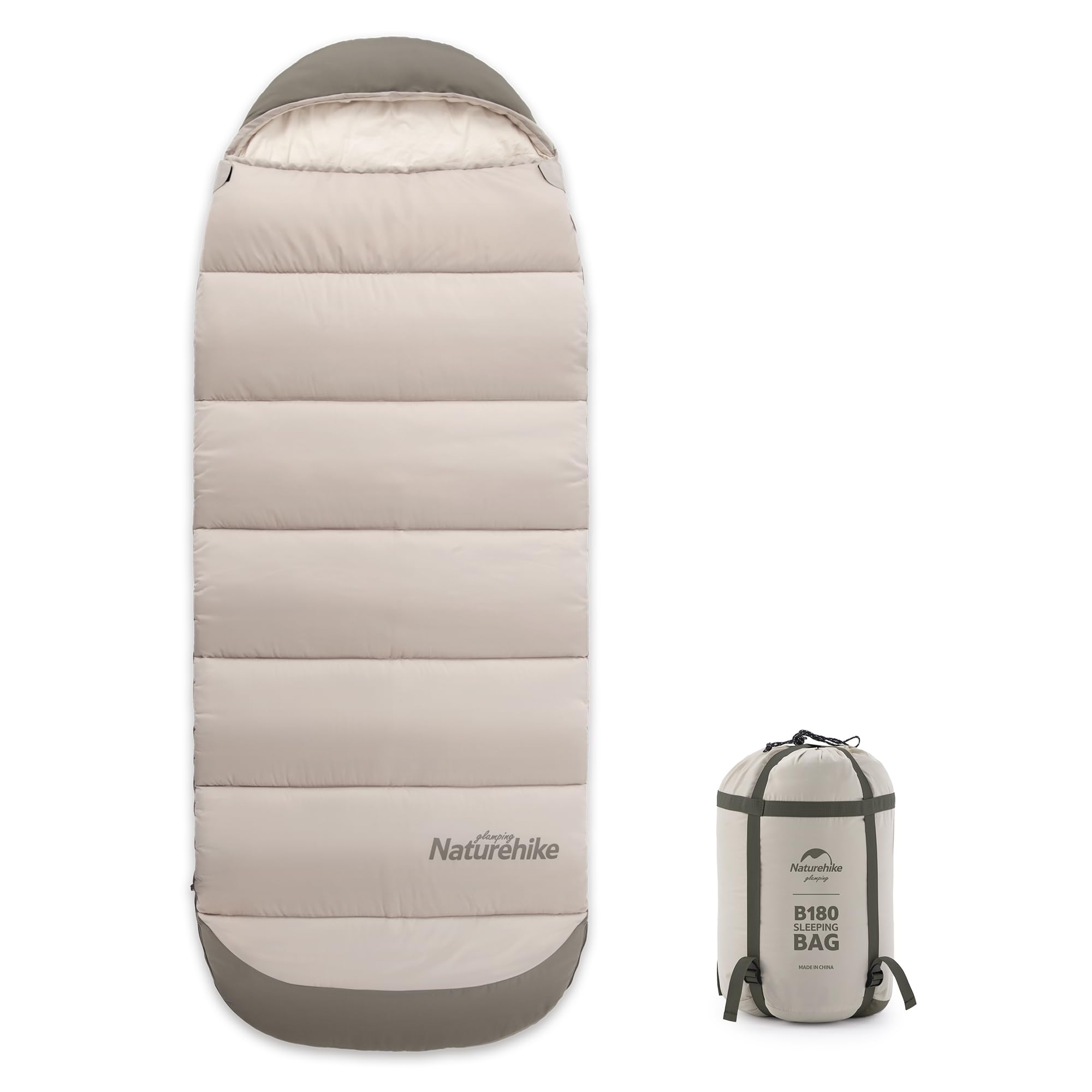 NaturehikeLightweight Mummy Sleeping Bag for Adults - Warm Cotton, Spliceable, Perfect for Outdoor Camping & Hiking