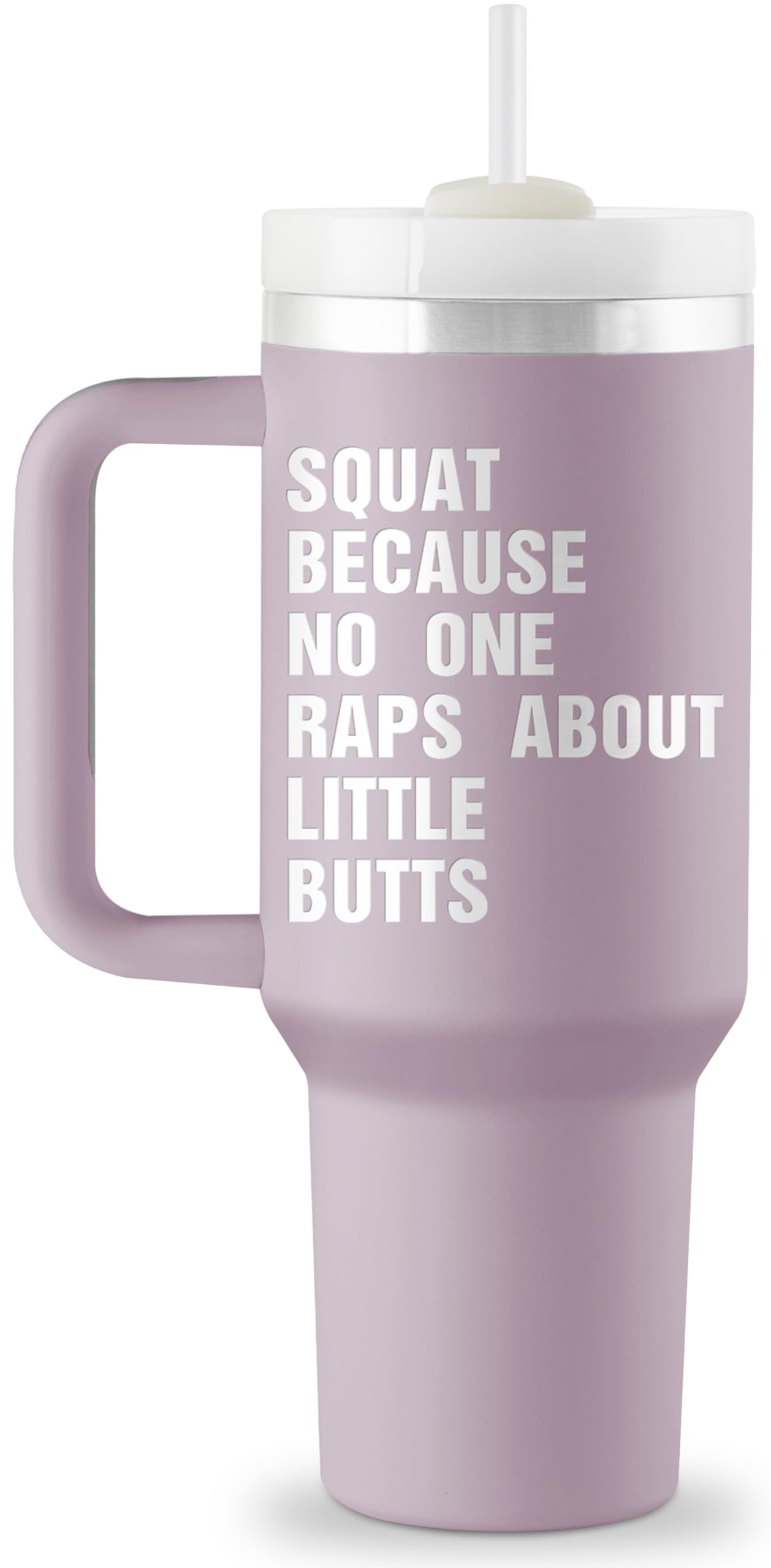 Motivational Fitness Gift for Gym Enthusiast - Workout Gifts for Women - Cool Gifts for Gym Rats - Crossfit Exercise Sports Lover Gift - 40oz Travel Cup Insulated Tumbler with Handle & Straw Motivational Fitness Gifts for Women