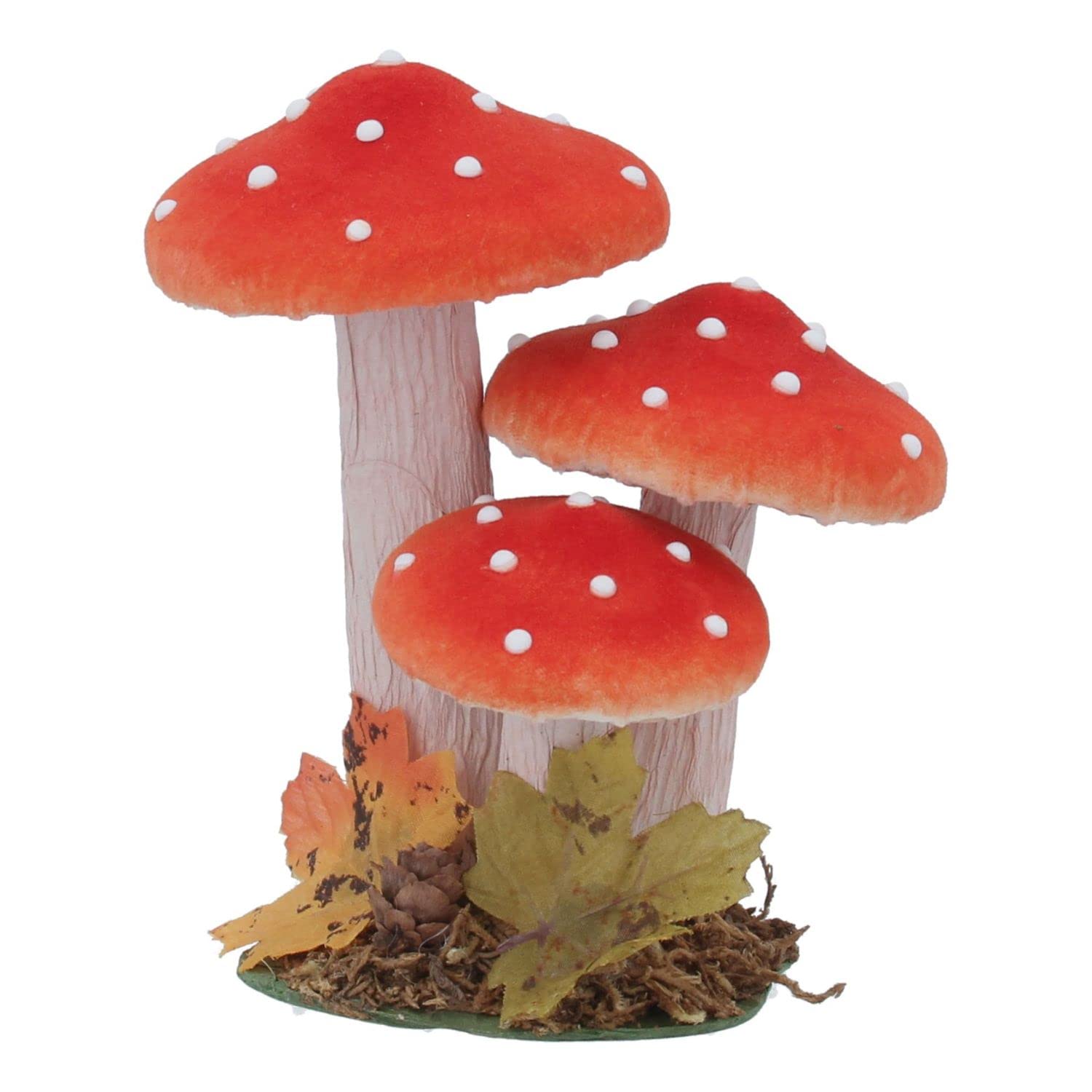 Gisela Graham Red Triple Flock Toadstool