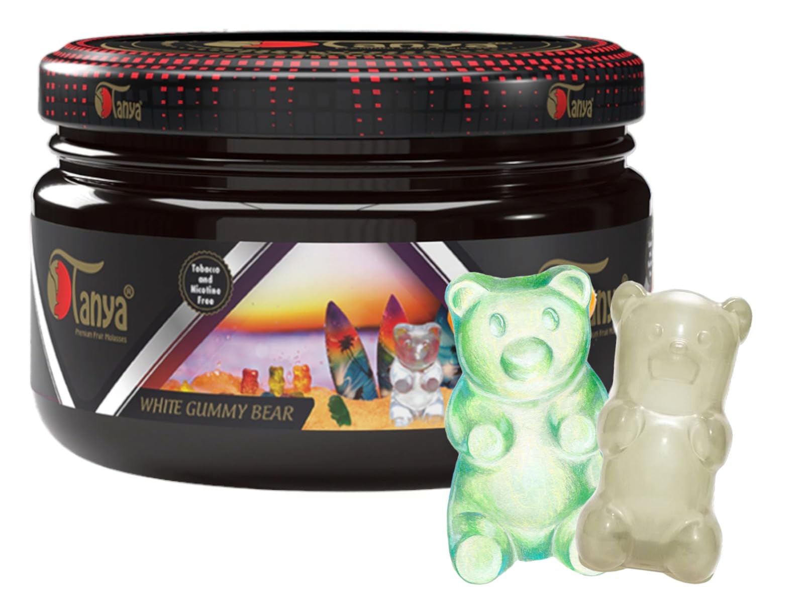 Tanya Herbal 100 Nicotine And Tobacco Free Shisha Hookah Flavors 250G Bag White Gummy Bear