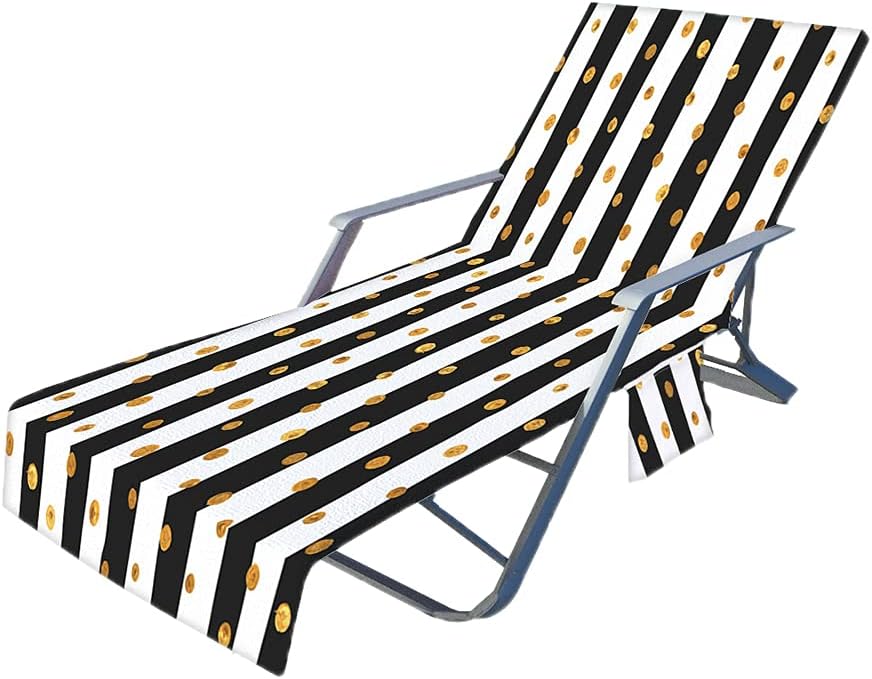 Patio Chaise Lounges Covers, Beach Lounges Chair Towel Cover,Soft Microfiber Patio Pool Chairs Cover with Side Pockets,83 x 30inch Chair Cover for Beach/Pool Sunbathing Holiday Hotel