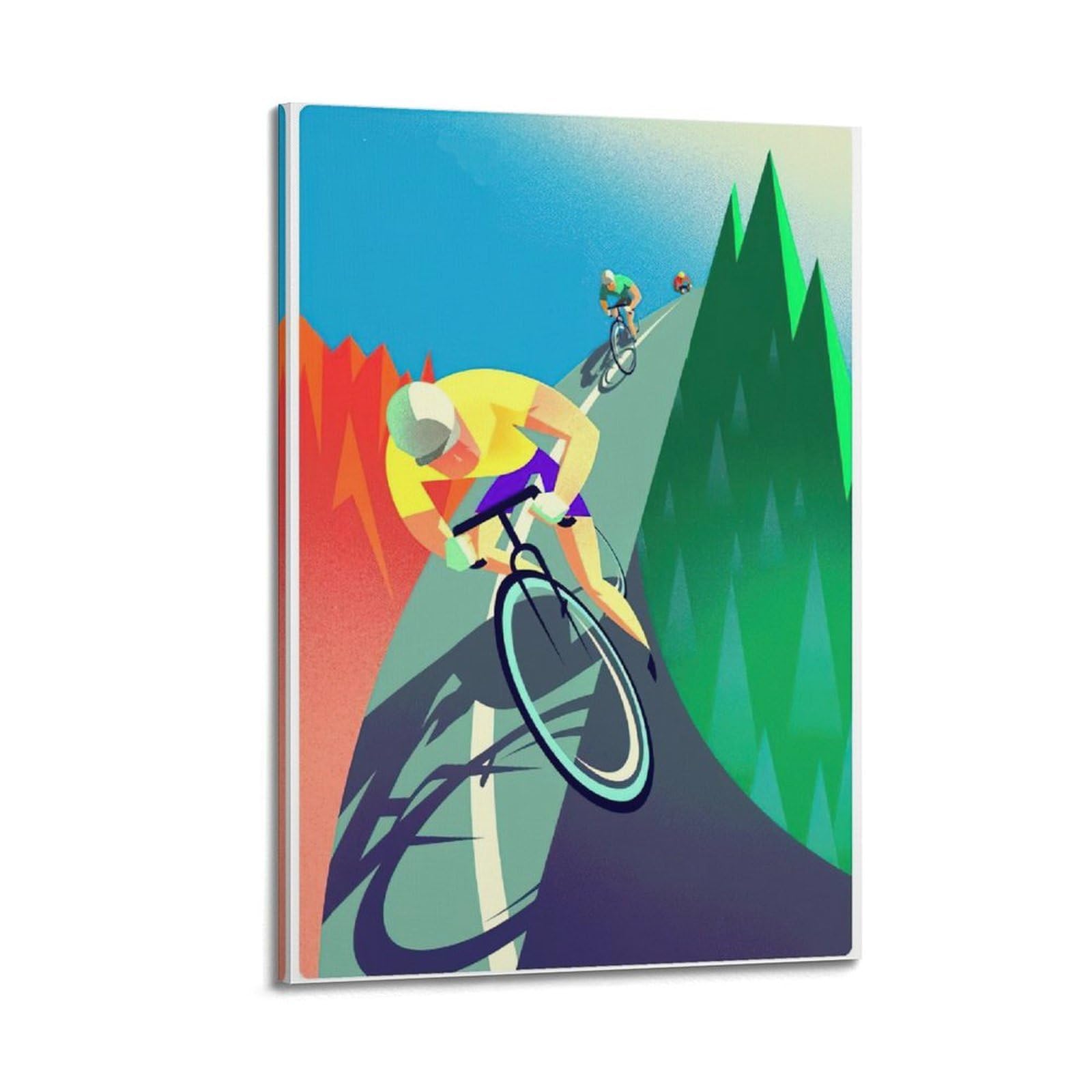 DLJGDS Sports Poster. Abstract Extreme Mountain Bike Decorative Painting Canvas Wall Posters And Modern Family Bedroom Decor 12x18inch(30x45cm)