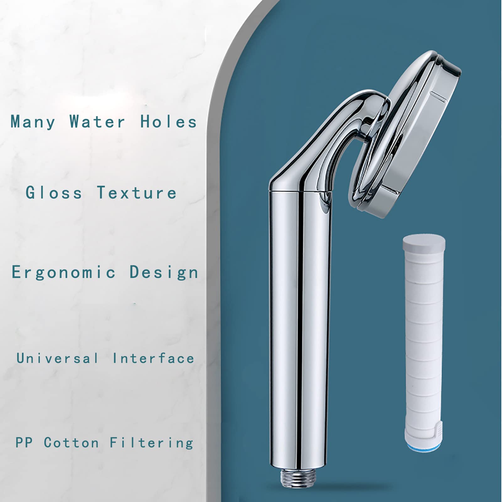 Filtración Alcachofa Ducha, 3 Modos Antical Alcachofa de Ducha de Mano, Cromado ABS Ajuste Universal Alta Presión Duchas de Baño Alcachofa, Fácil de Instalar