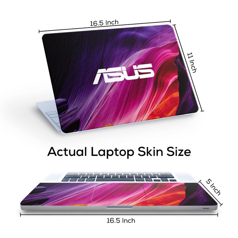 Image of Galaxsia Asus D43 Full Vinyl Laptop Skin /Sticker /Cover for 17 to 17.3 Inches Laptops Laminated-Removable-HD Quality Compatible for Hp-Dell-Sony-Lenovo-Asus etc.(16.5x11 Inches)
