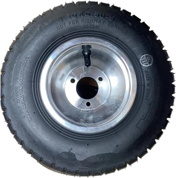 10''X4.5-5'' GO KART FRONT TIRES AND RIMS WITH 3 HOLES,2 PCS IN BOX,TIRES WITH GRAIN SURFACE TO INCREASE FRICTION COEFFICIENT AND IMPROVE SAFETY PERFORMANCE,DRIFT TRIKE,BUGGY