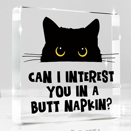 Miniatura 14 de ¿Estás haciendo caca? Cartel divertido, decoración de gato negro, decoración de baño de acrílico, decoración creativa para el hogar y baño, regalo