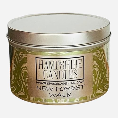 New Forest Walk Candle Tin | Highly Scented | Soy Wax | Vegan & Cruelty Free | Handmade In UK | Burn Time 35+ Hours