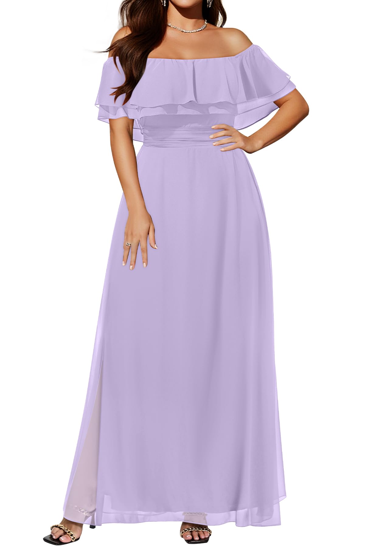 Pinup Off Shoulder Chiffon