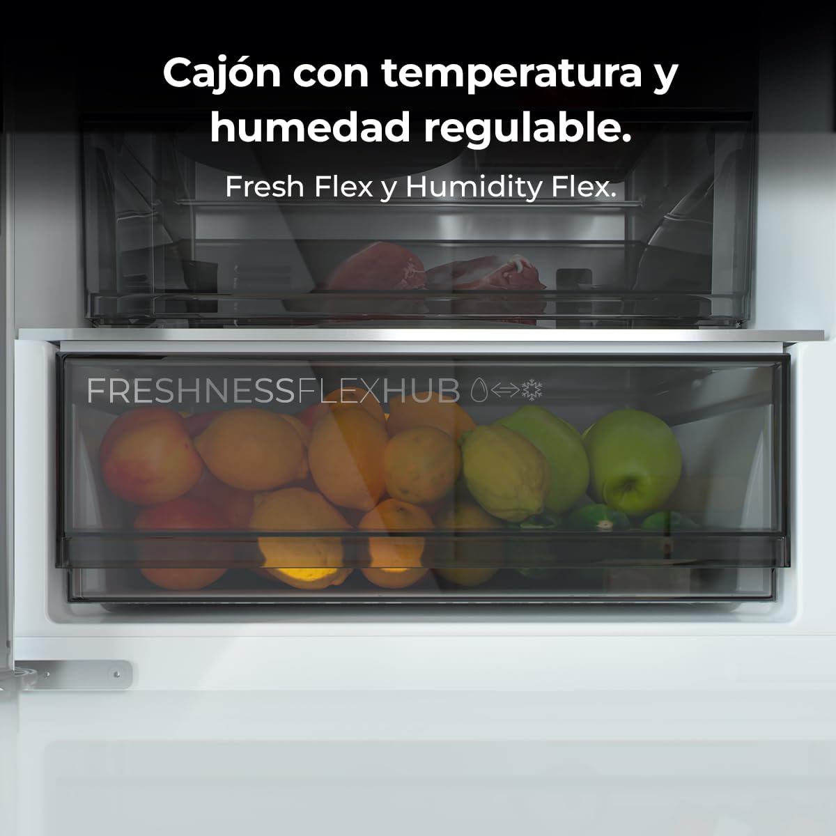 Cecotec Frigorífico Combi 409L Total No Frost Bolero CoolMarket Combi 409 Inox C. Altura 185cm, MAX INSIDE con VIP Tech, Compresor Inverter Plus, Bajo Consumo, Cajón Temperatura Variable, Inox