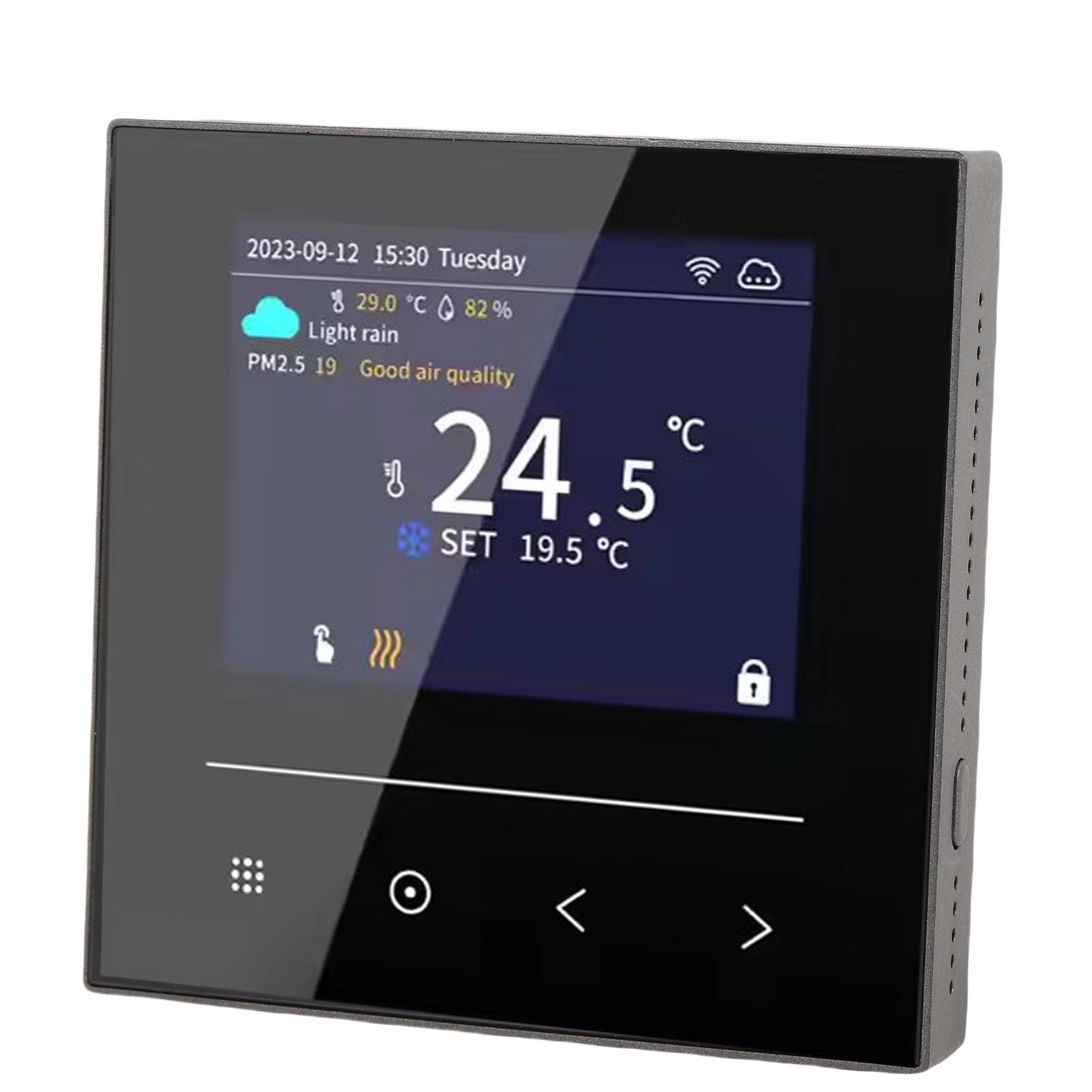 Termostato Intelligente, Termostato WiFi con Controllo Vocale Senza Cavo C, per Riscaldamento Programmabile con Schermo LCD a Colori, per Home Office Hotel