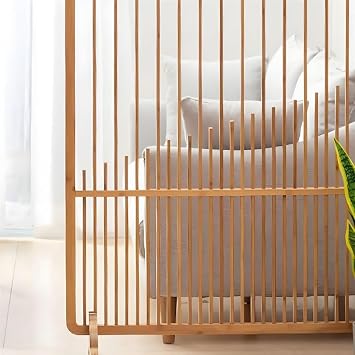 Modern Wood Room Divider for Living Room, Portable Privacy Screen for Office, Freestanding Wall Divider Screens Decorative for Room Separation(29.5''x13''x81.5'')
