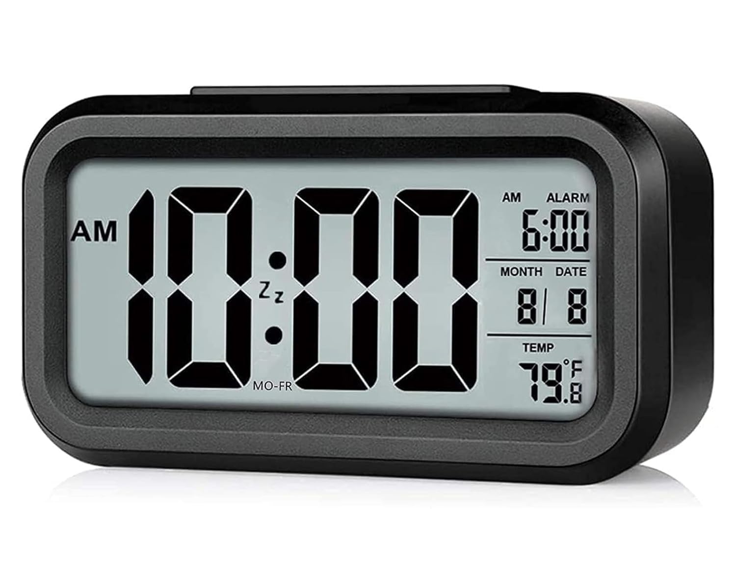 CBK Digital Alarm Clock Table Clock for Students, Home, Office, Corporate with Automatic Sensor, Date & Temperature. (Black Digital)