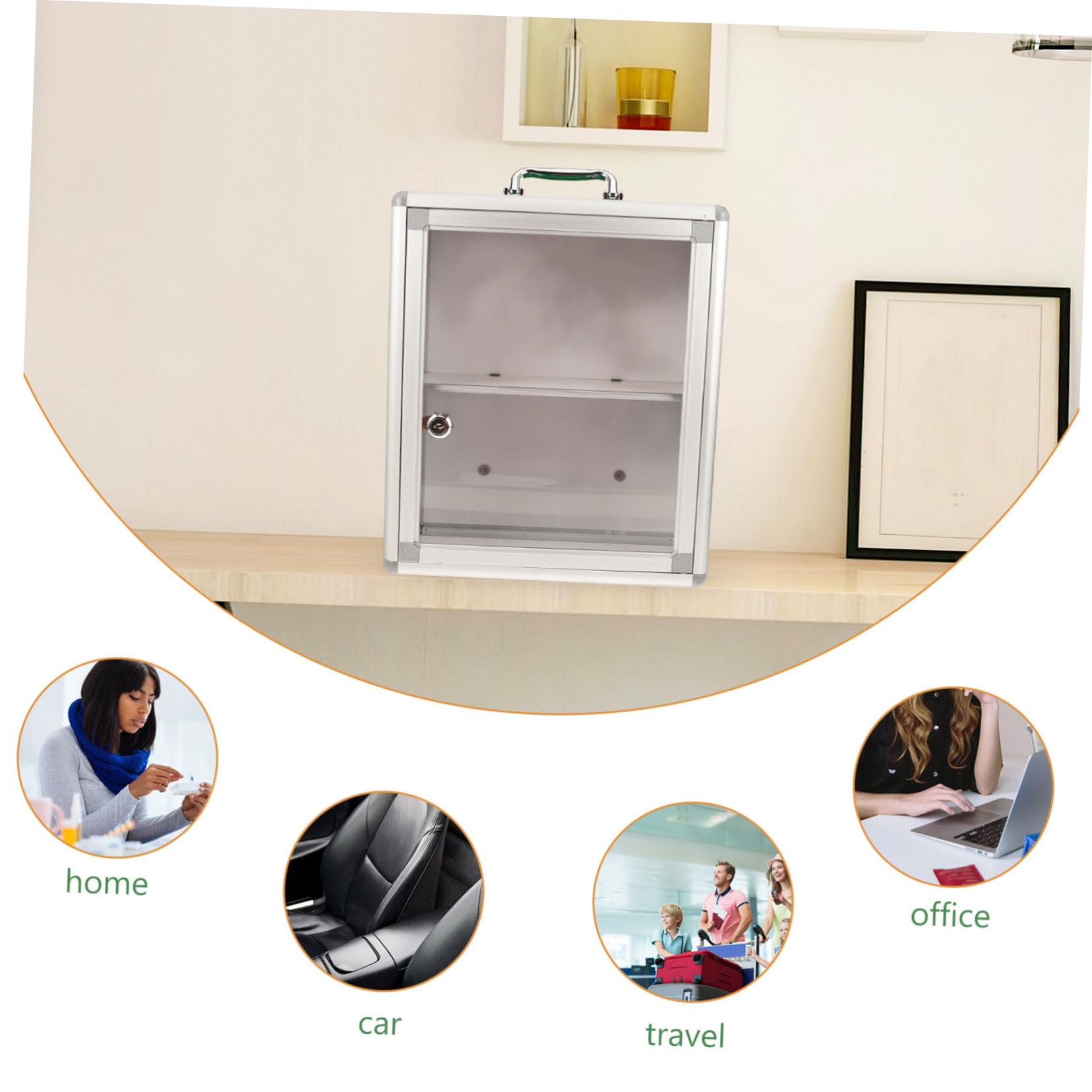 Botiquín de Primeros Auxilios Armario Metálico de Gran Capacidad para Montaje en Pared, Apto para Uso en Espacios Comunitarios y Emergencias
