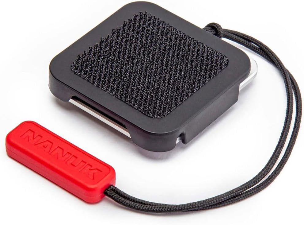 NANUK Durable and Secure Airtag Holder, Attachable to Protective Cases, Backpacks, Luggage, Drones, Cameras, Keys, Electronics, Bikes, and Athletic Equipment (4 Mounting Options, Airtag Not Included)
