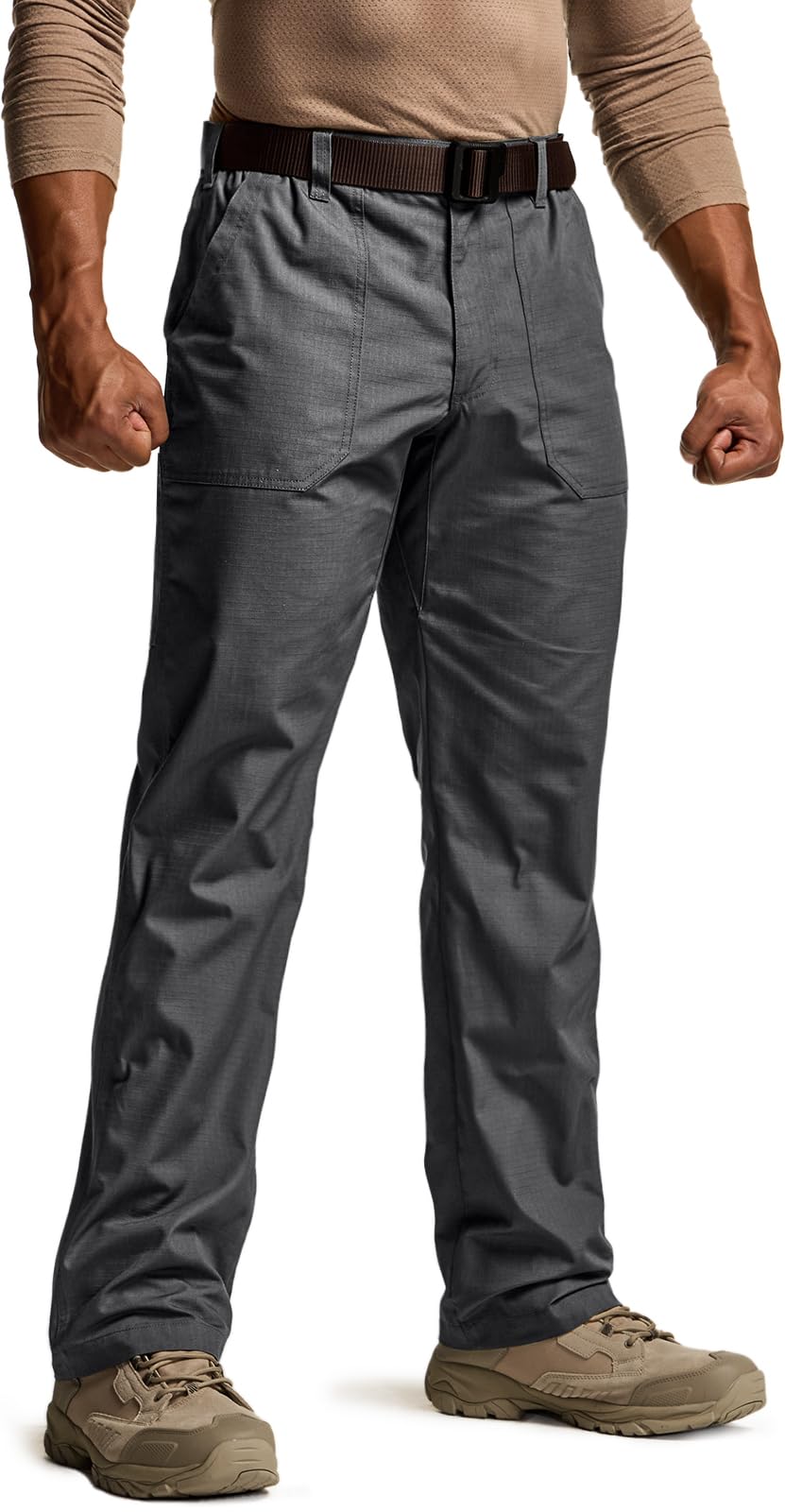 CQR Men's Quick Dry Work Pants, Water Resistant Outdoor Tactical Pants, Lightweight Stretch Cargo Hiking Pants — view 16