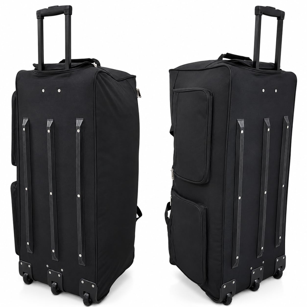 Borsone da Viaggio con Ruote 90 cm – XXL Grande Capacità, Nylon 900D Ultra Resistente e Leggero, con Maniglia Telescopica, Tasche Zip, Perfetto per Viaggi, Sport e Weekend