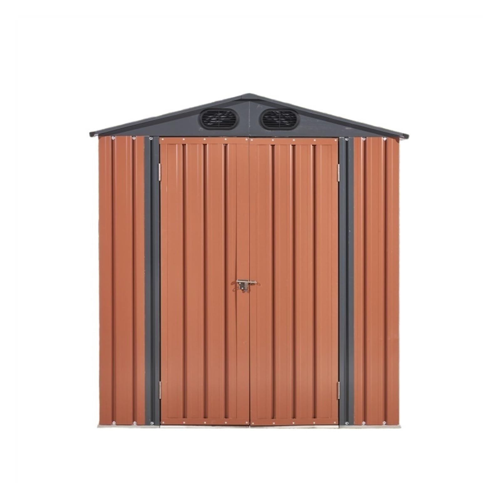 Outdoor Storage Sheds سقيفة تخزين مقاس 6 × 4 أقدام، سقيفة فولاذية مجلفنة خارجية، منزل تخزين أدوات الحديقة الخارجية مع باب قابل للقفل، للفناء والفناء الخلفي Garden Sheds