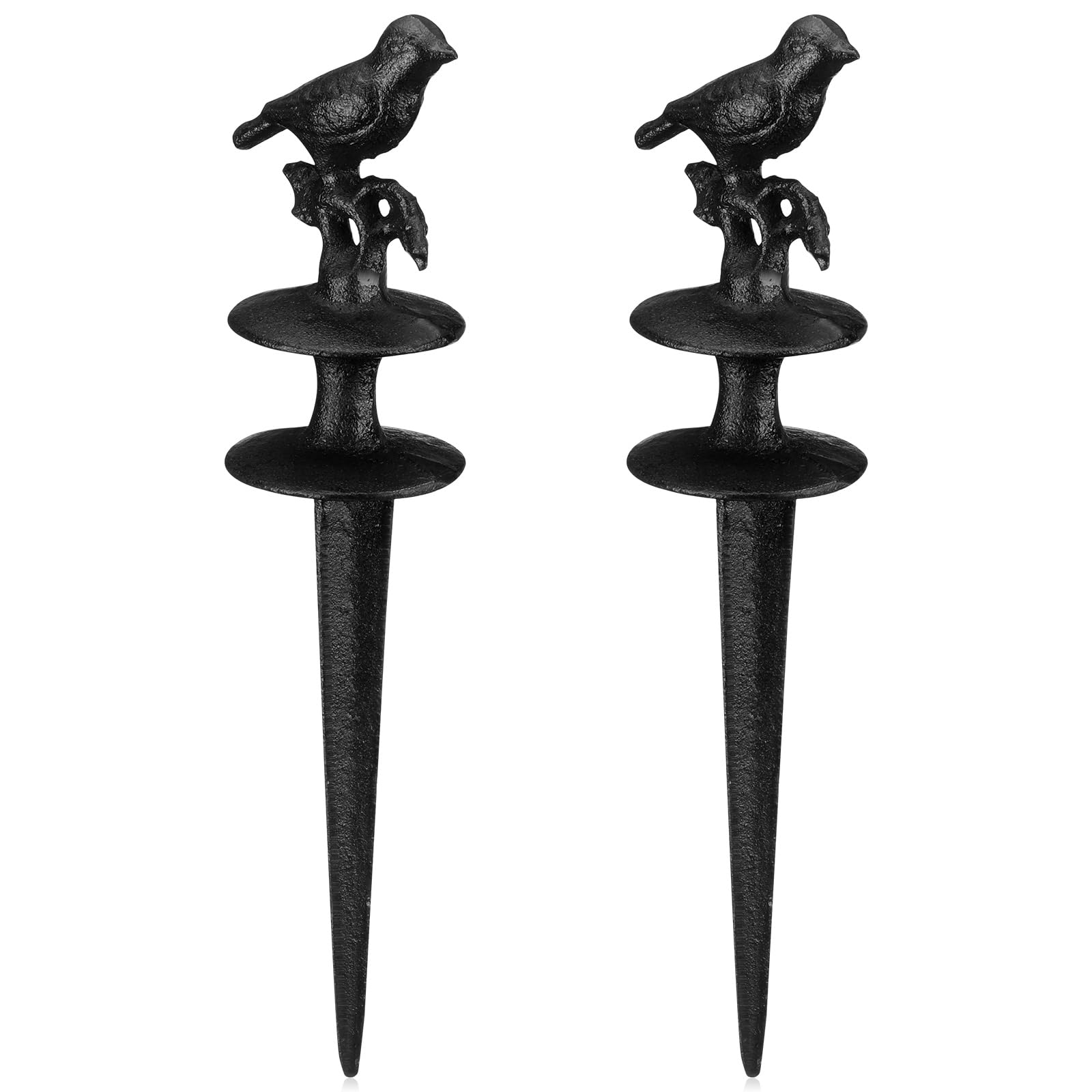 Photo 1 of MorningRo 2 Pcs Garden Hose Guide Spike 12 Inch Heavy Duty Metal Hose Support Spike Aluminum Decorative Garden Stakes Protector to Keeps Flower Beds Plant Yard Lawn (Bird)