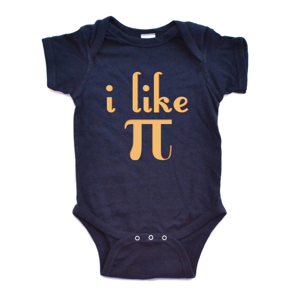 Infant Short Sleeve Bodysuit I Like Pi ? Funny Nerdy Geek Humor 3.14 Pi Pi Day (Goes with Our I Like Pie Tee) March 14
