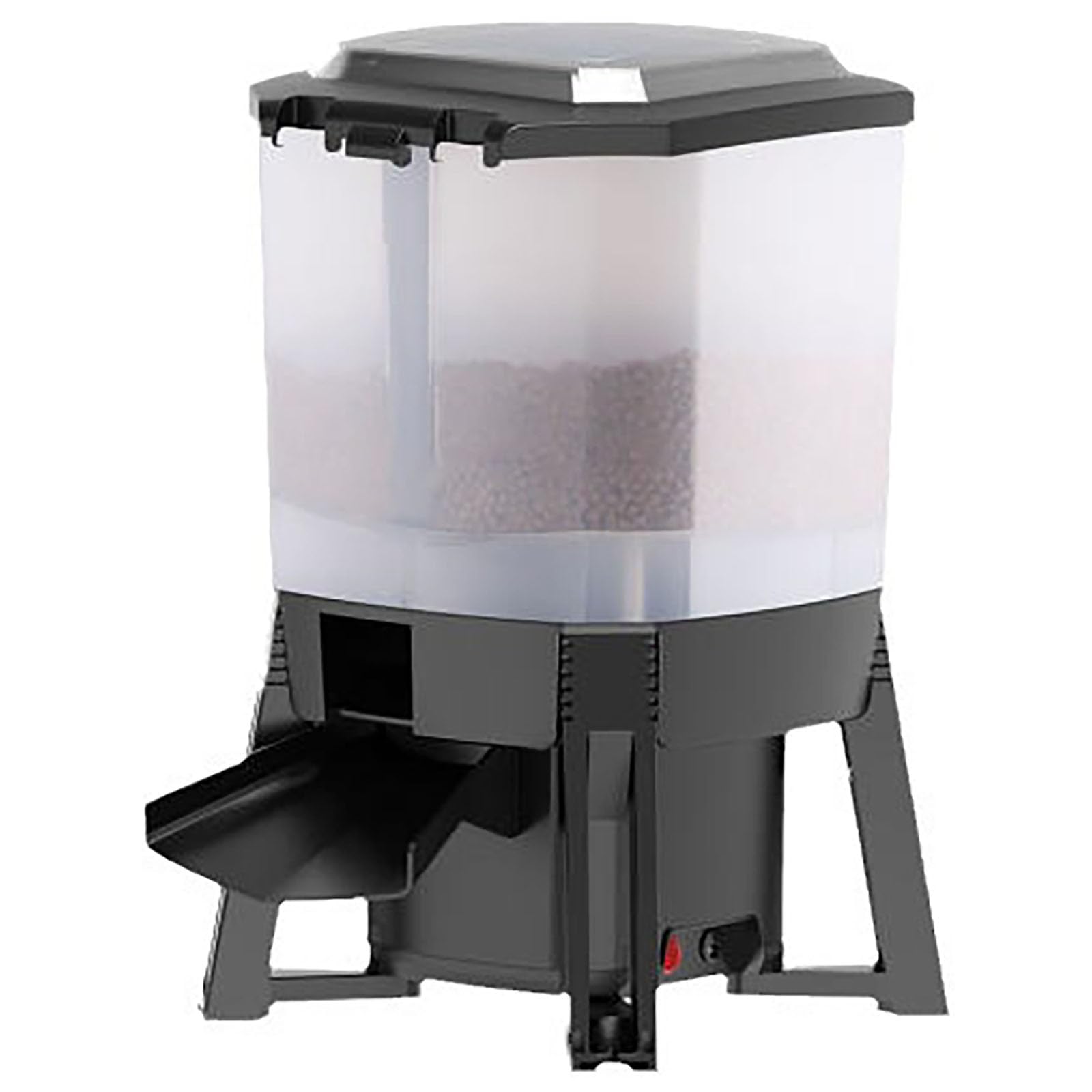 Mangiatoia elettrica per pesci, 6 l, distributore automatico di cibo per pesci con display LCD, dispersione di 120°, distanza di alimentazione e durata regolabili per pellet di dimensioni 3-10 mm
