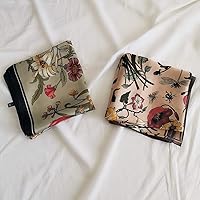 Vista 178 de FONYVE - Pañuelo de satén sedoso de tamaño mediano para mujer, cuadrado, 27.5 x 27.5 pulgadas