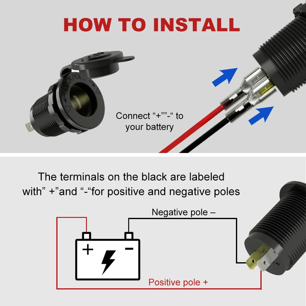 cigarette lighter positive negative Amazon.com: Nylon 12V Cigarette Lighter Socket DAMAVO YM1084 12V Power  Supply Car Plug Outlet for Car Automotive Marine ATV Truck RV Boats  Receptacle Flush Mount with Waterproof Plug (1 PC) : Automotive