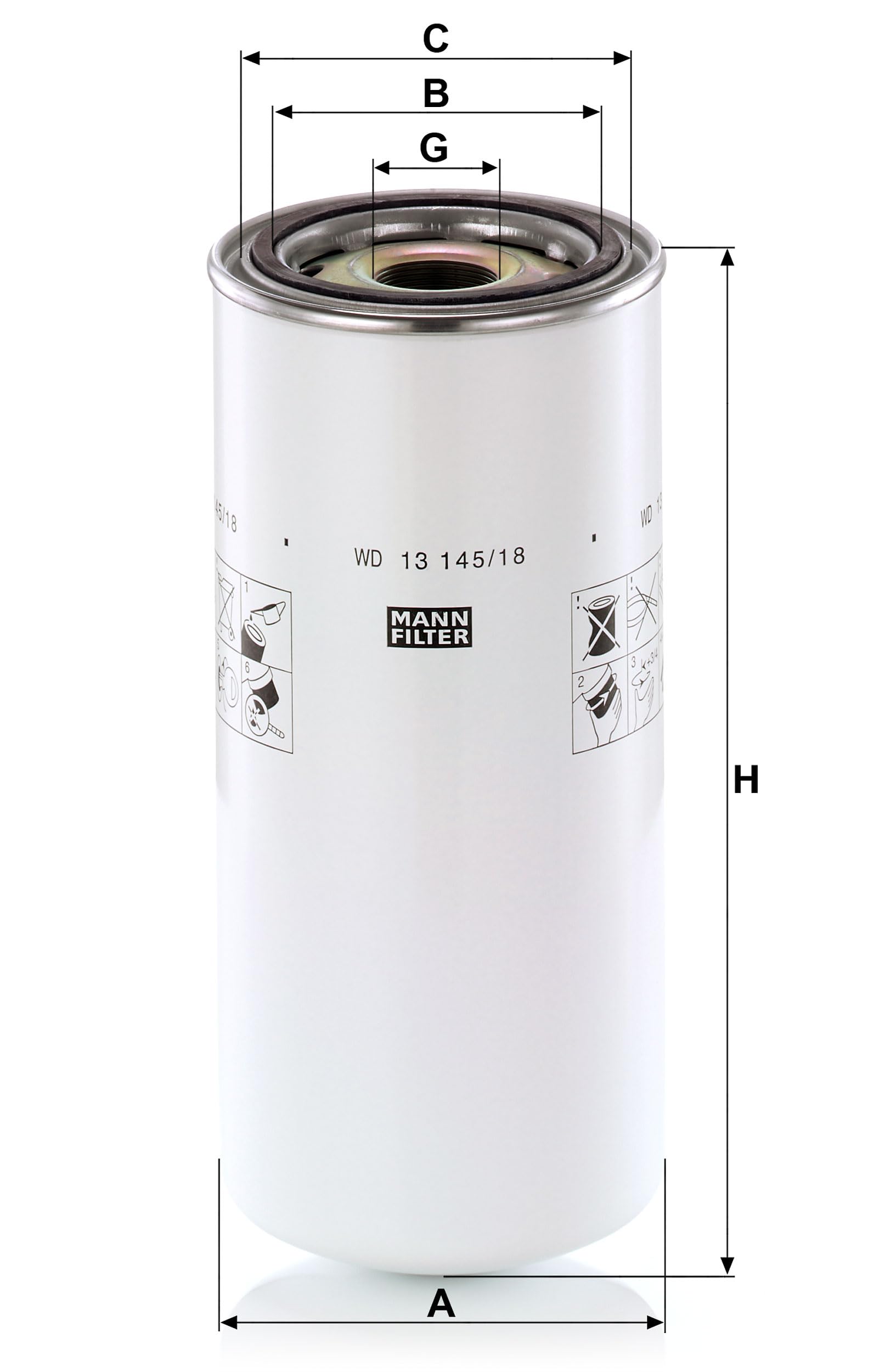 MANN-FILTER WD 13 145/18 Filtro de aceite - para Aplicaciones fuera de autopista