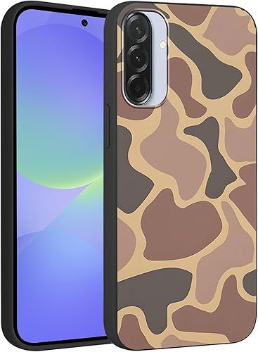 Cinysnt Cute Brown Camo Camouflage Phone Case for Samsung Galaxy A36 Case 6.64",