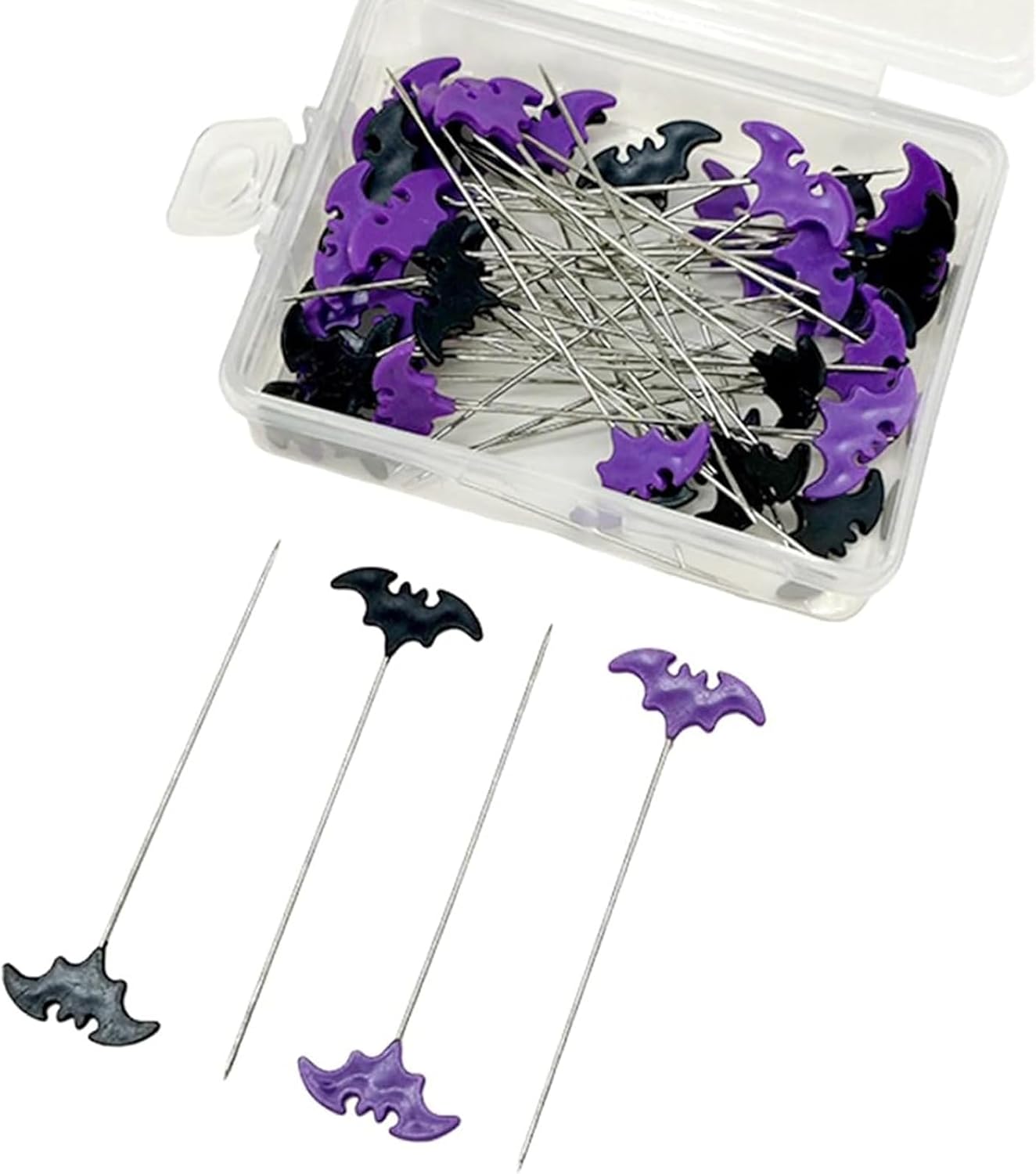 Sewing Supplies,100pcs Dressmaking Pins Embroidery Patchwork Pins Accessories Halloween Bat Sewing Needle Sewing Tools Decoration,Craft Organizers and Storage