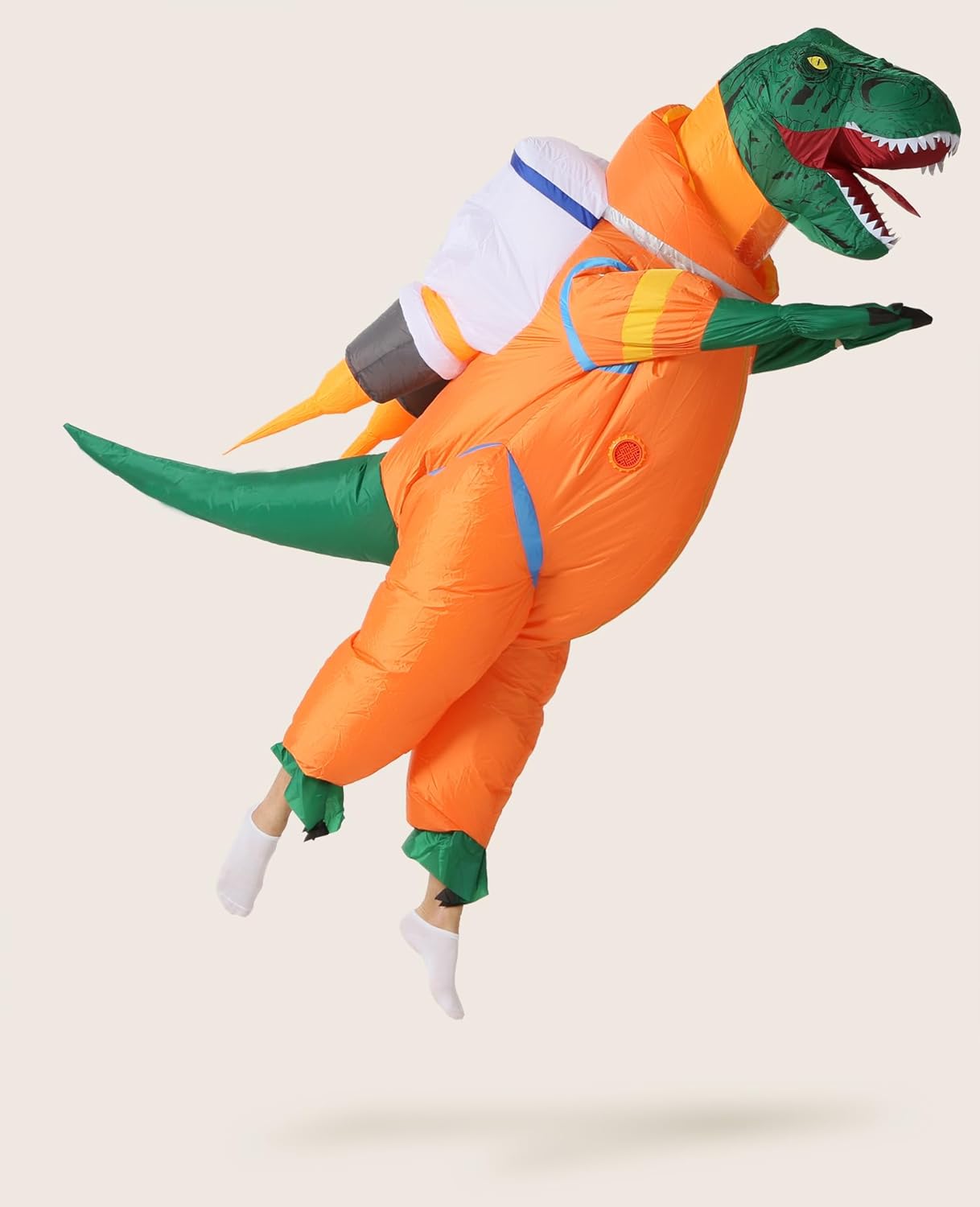 GOPRIME Dinosaur Astronaut Inflatable Costume, Spacesuit T Rex Costume, Adult Size