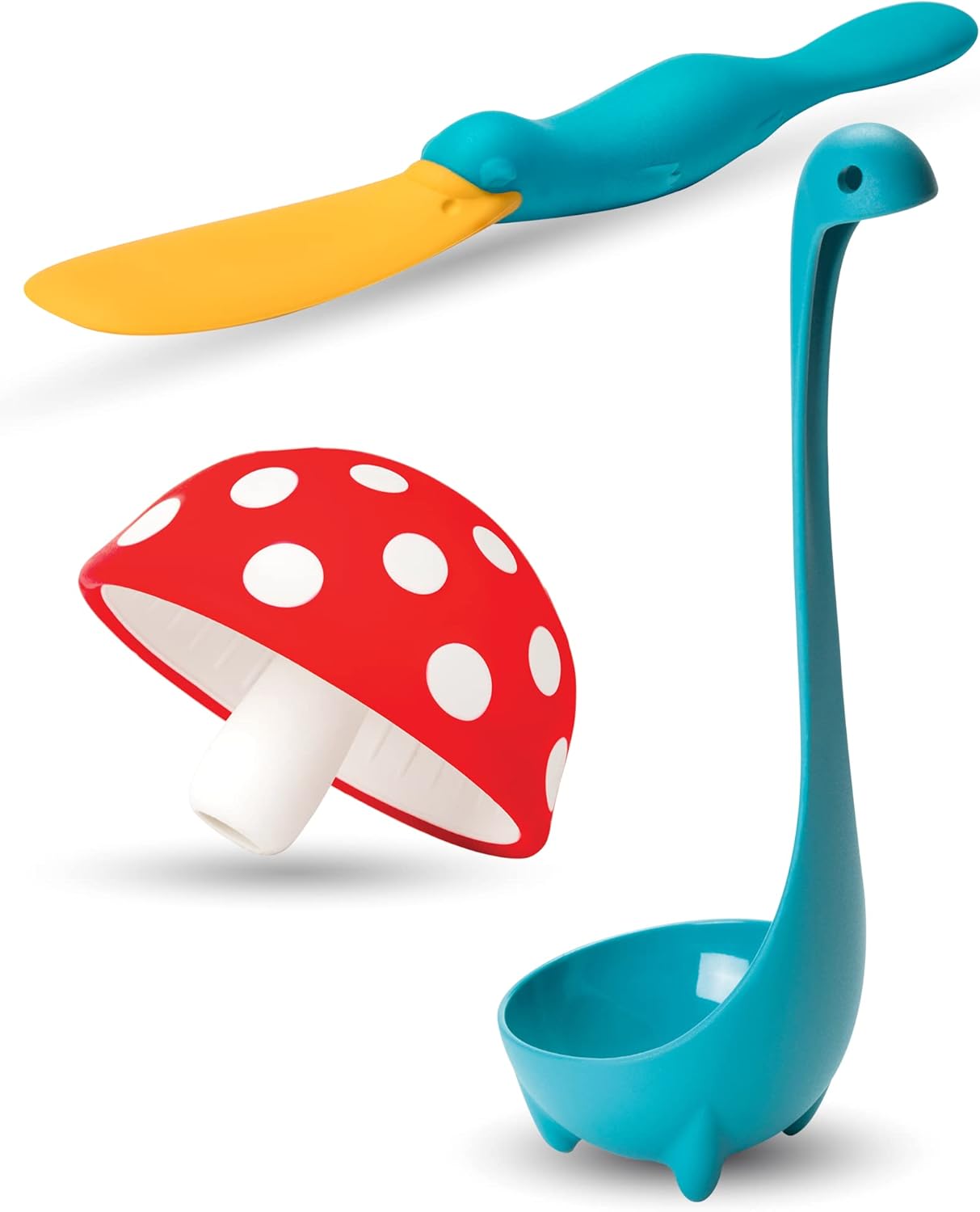 Pack of 3 Splatypus Jar Spatula + Magic Mushroom Foldable