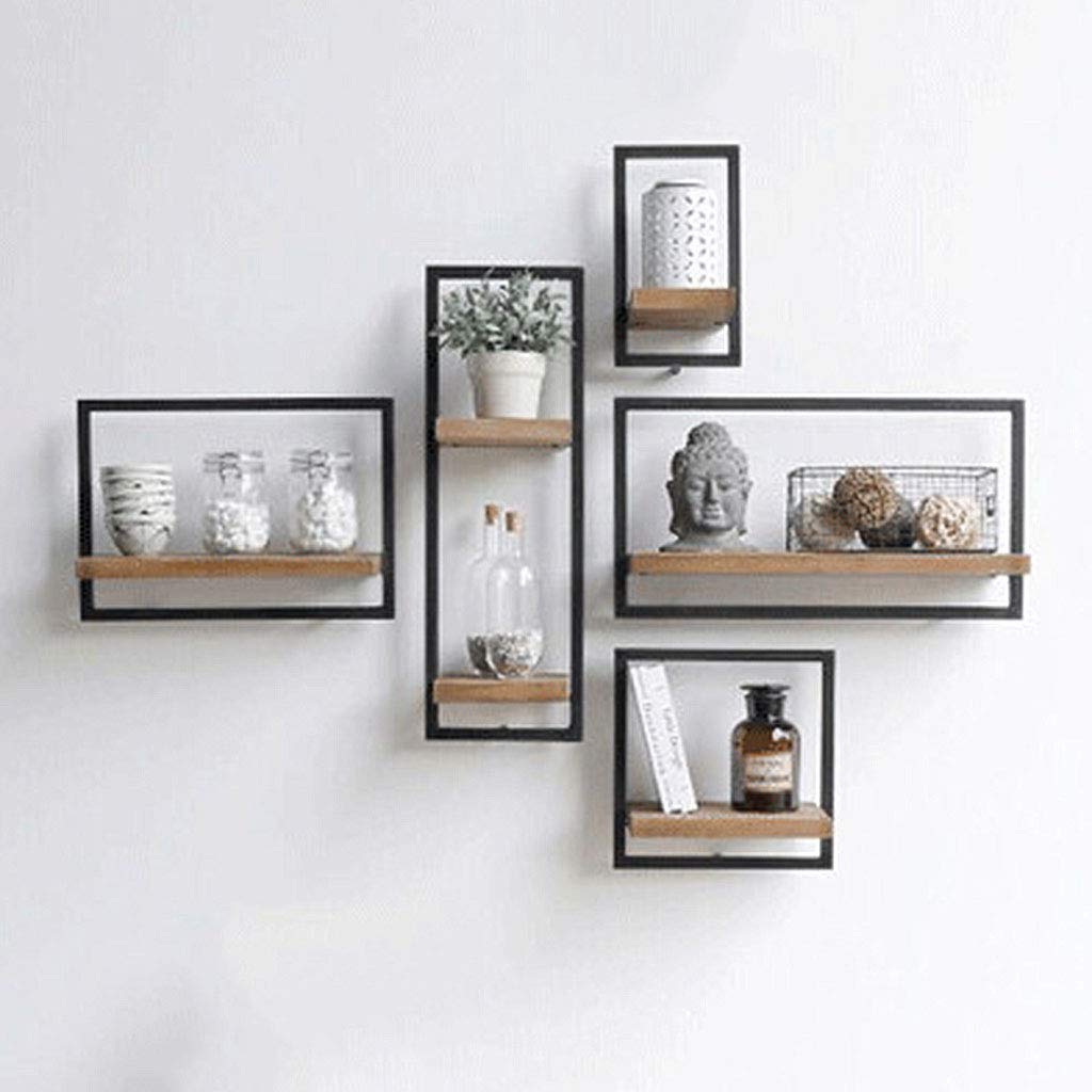 Flottante, Étagère Flottante Créative Multifonctionnelle en Bois Massif, Adaptée au Salon, Chambre, Salle à Manger, Salle D'étude, Décoration Murale TV Présentoir Combiné