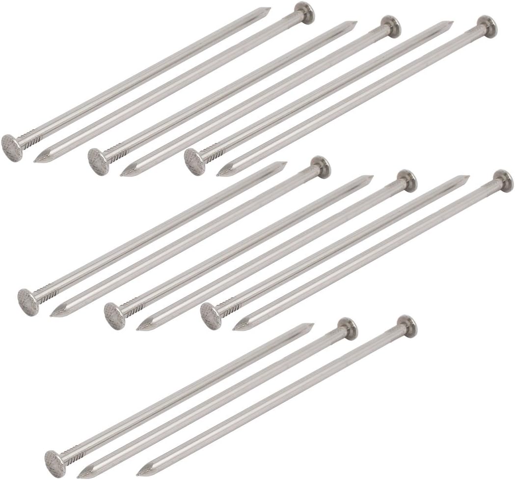 6-inch Length Fastener 304 Stainless Steel Cement Wood Sliding Nail Silver Tone 15pcs Model:39as358qo19