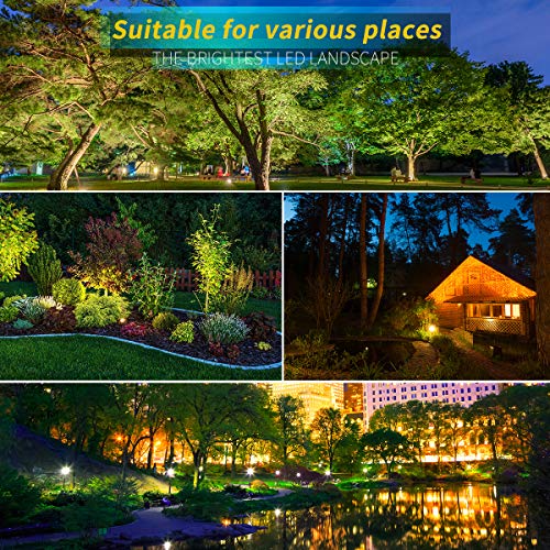 Leacoco Led Landscape Lights,5W 120V Ac Outdoor Pathway Garden Yard Spotlight,Ip65 Waterproof Garden Flood Light,Outdoor Spotlight With Stake,Ul Cord 5-Ft With Plug (Pack Of 1, Warm White) #TOP5