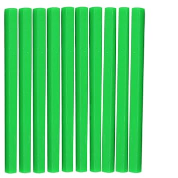 Green Sealing Wax Sticks, ONWINPOR 10pcs Green Glue Gun Wax Seal Stick Beads for Wax Seal Stamp, Letter Sealing Wedding Invitations, Cards Envelopes (Fresh Green)