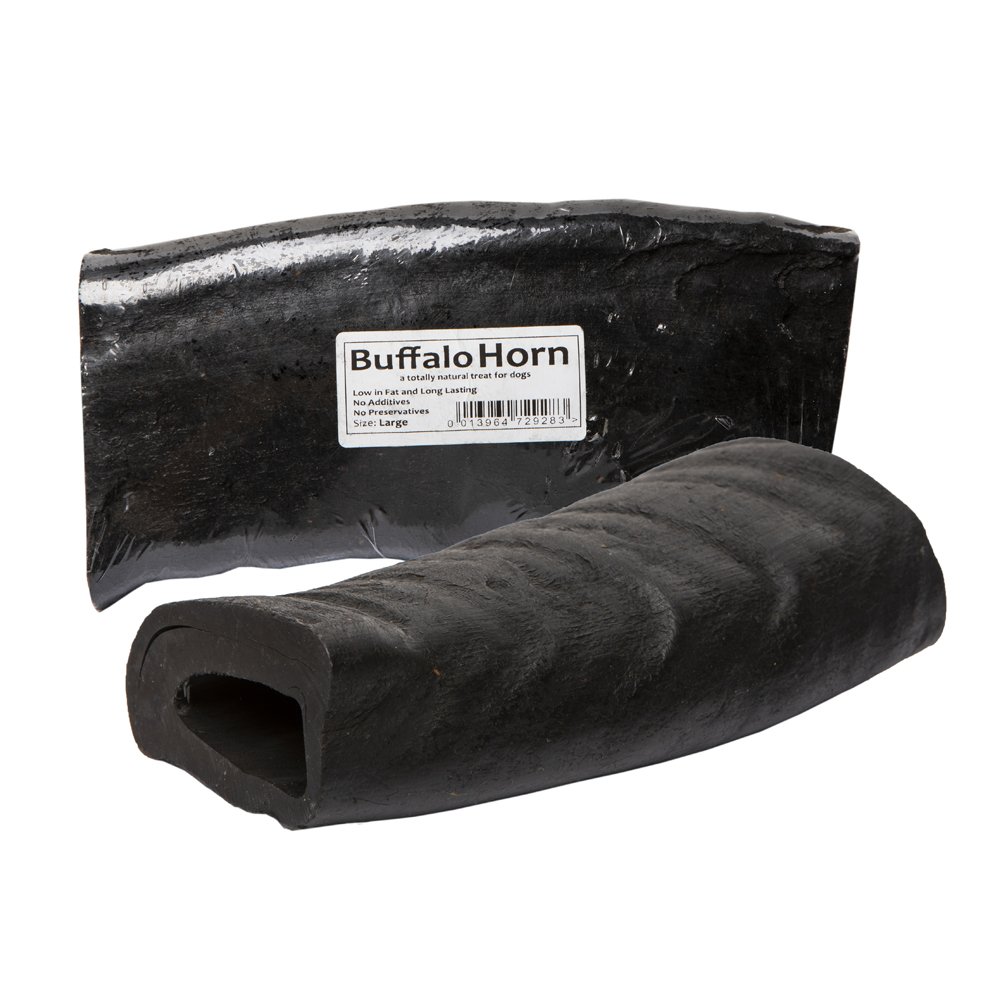 JR Pet Products 5 x Large Buffalo Horns Long Lasting 100% Natural Dog Treat Chew Supplied