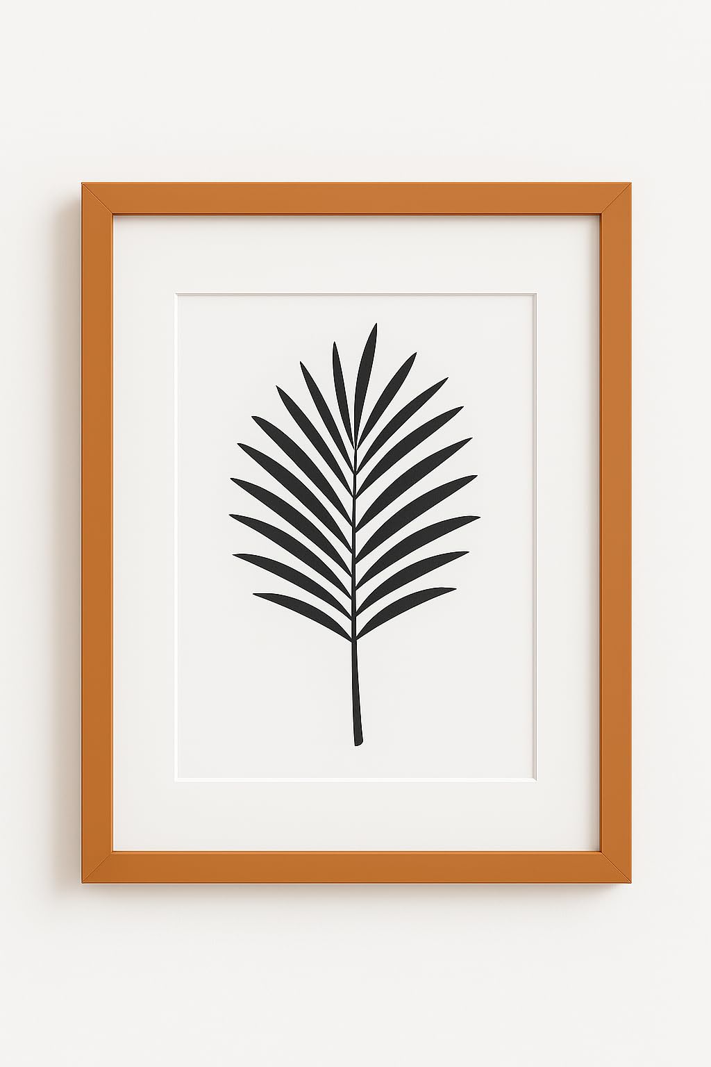 Natural Wood Photo Picture Poster Print Frame with White Mount Wall or Tabletop Display Shatterproof Styrene, Orange, 14" x 11" in 18" x 14" frame โ image 1