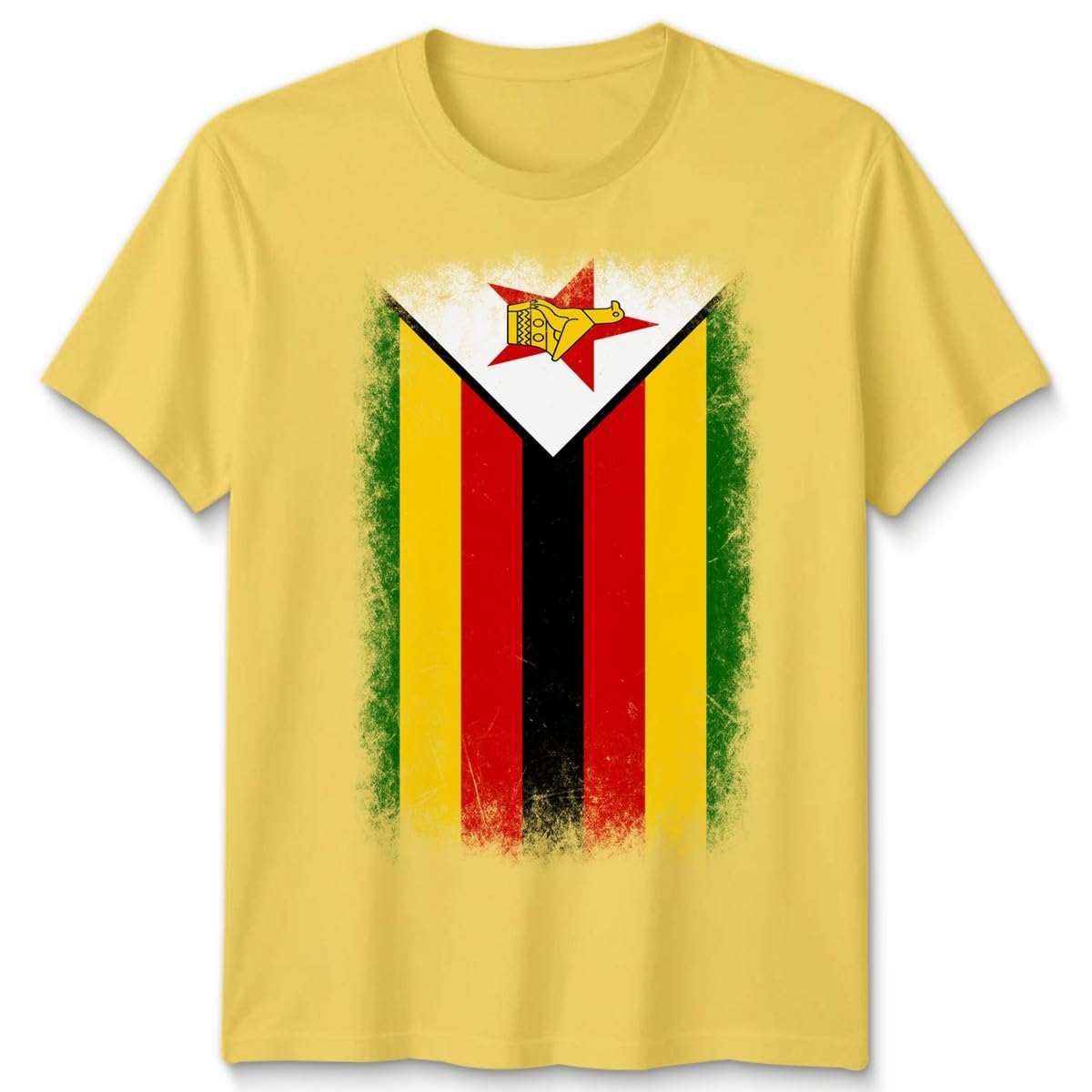 D&T Zimbabwe Faded Flag Unisex T Shirt Zimbabwean Football Jersey Gift Unisex M Sunflower