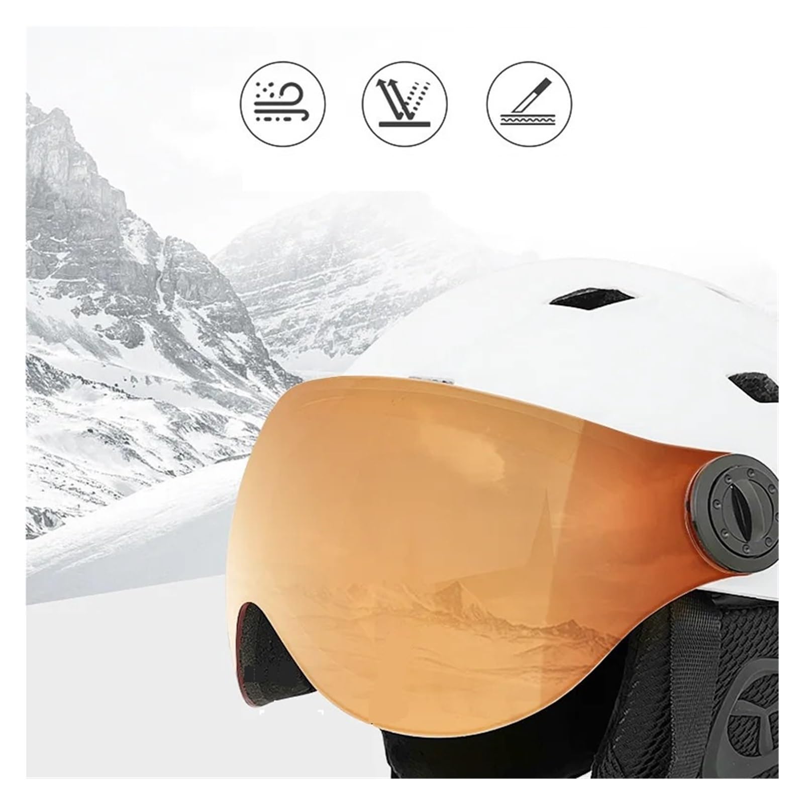 Przenośny Kask Narciarski Gogle Śniegowe Snowboardowa Czapka Ochronna Outdoor Sprzęt Narciarski Sportowa Ochrona Głowy Mężczyźni I Kobiety Kaski Śnieżne Szerokie Zastosowanie