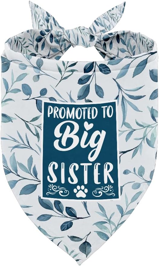 2 Bandane Per Cani "Promosso A Fratello/Sorella Maggiore" - Sciarpa Bianca Per Annunci Gravidanza - Foto 3