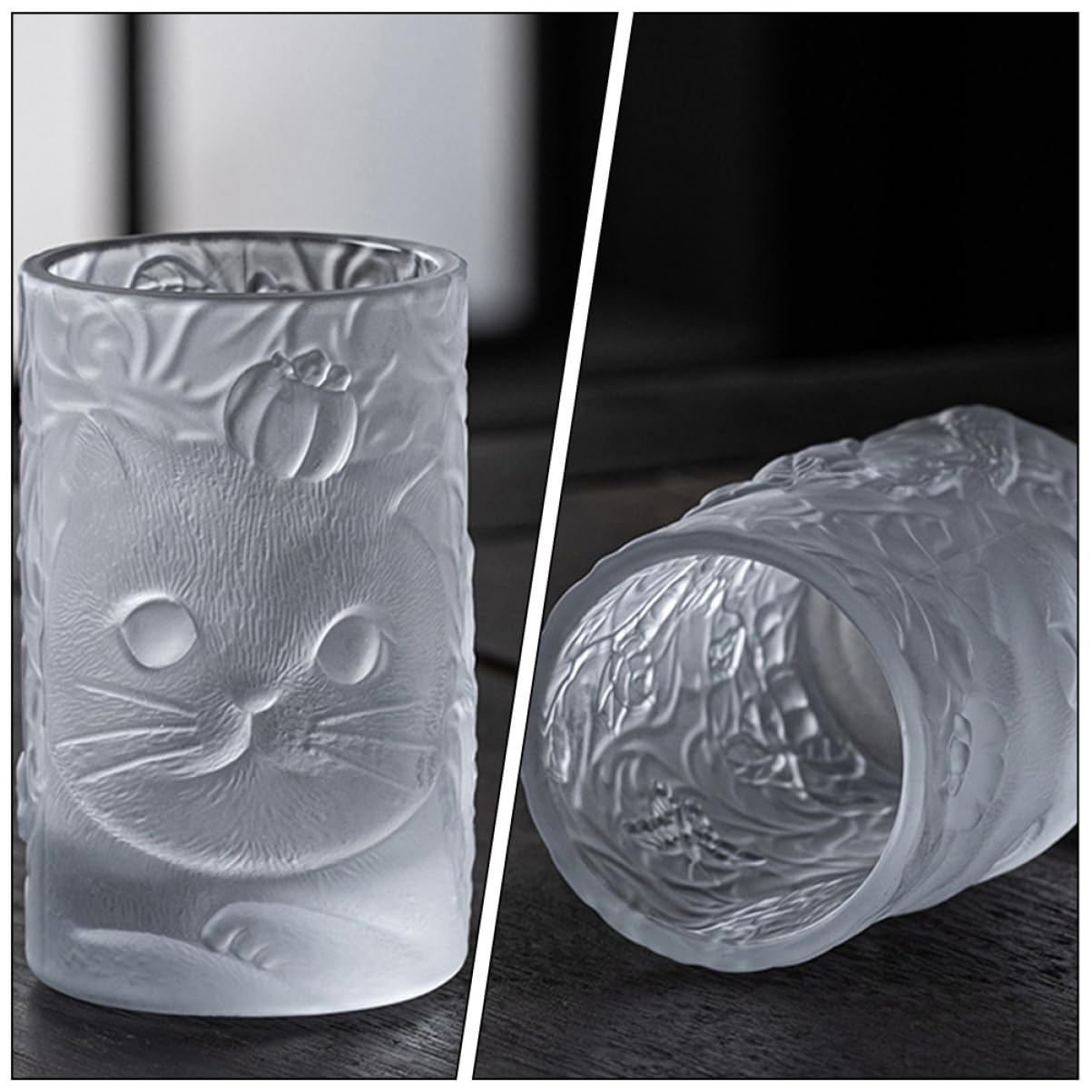 PRETYZOOM 5 Piezas Café exprés Margarita Vasos de Agua Clara Taza de café Decorativa té Fiesta Vasos de te Cat mug Vasos para Cafe Taza Cristal Copa de Vidrio Vaso de Jugo casero Transparent