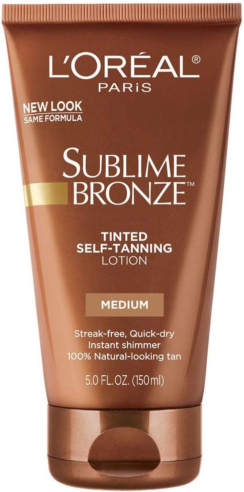 L'Oreal SUBLIME BRONZE Tinted Self-Tanning Lotion Medium Natural Tan 5 oz (Pack of 3)